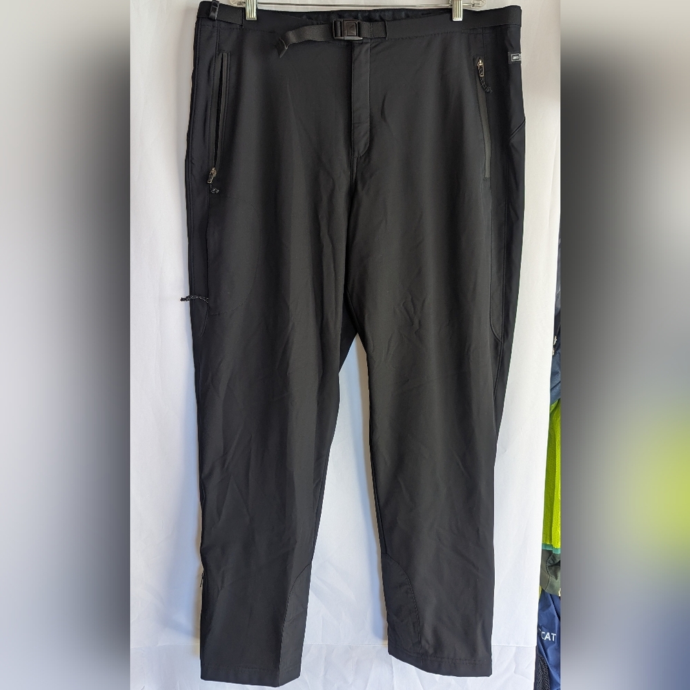 NWOT Men's XXL REI Trail Shell Pants Fleece Lined Thin Insulated Thermal Black